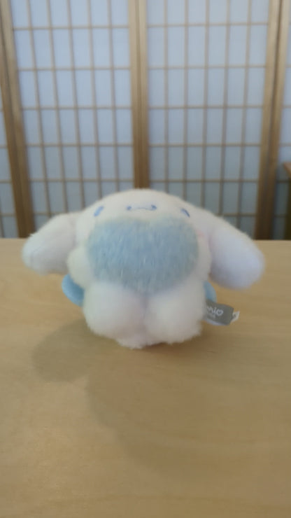 Sanrio Fuzzy Heart Plush Keychain - Cinnamoroll