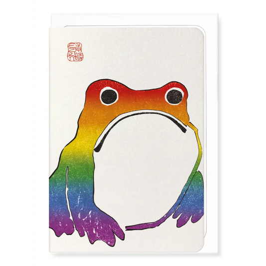 RAINBOW FROG: Greeting Card