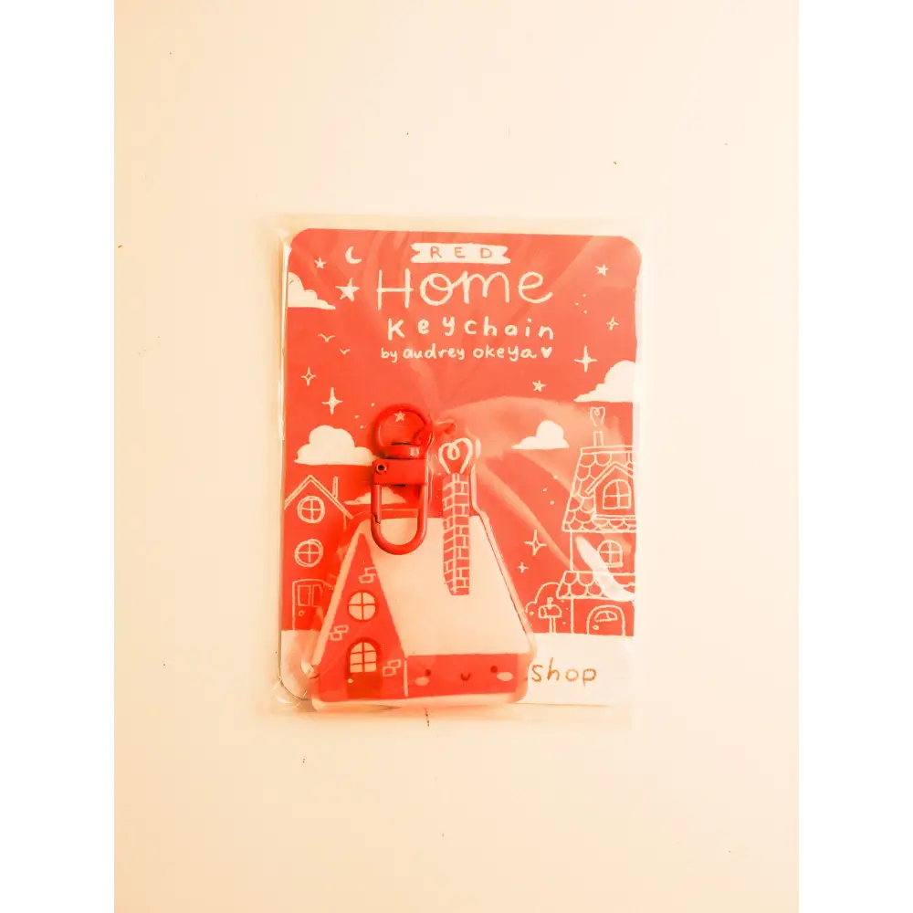 Red Home Keychain