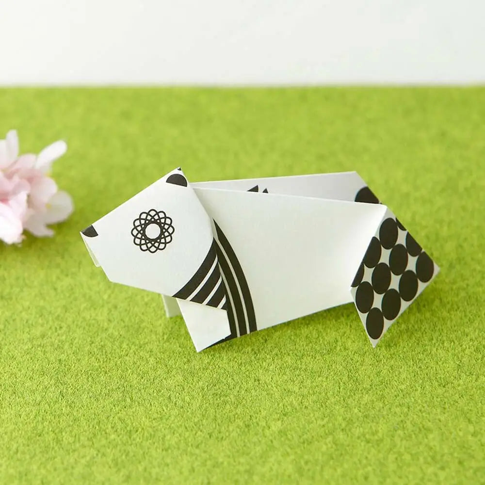 RePlug Panda Origami Post Card - greeting cards