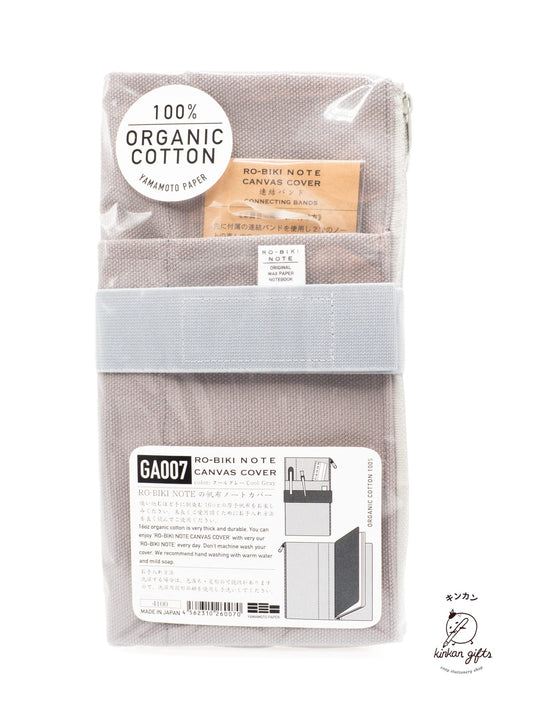 RO-BIKI Notebook Covers RO-BIKI NOTE CANVAS COVER COOL GRAY