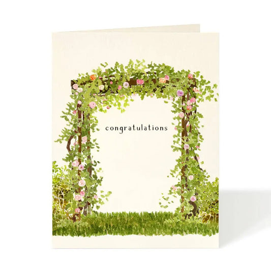 Rose Arbor -- Wedding Card - greeting cards