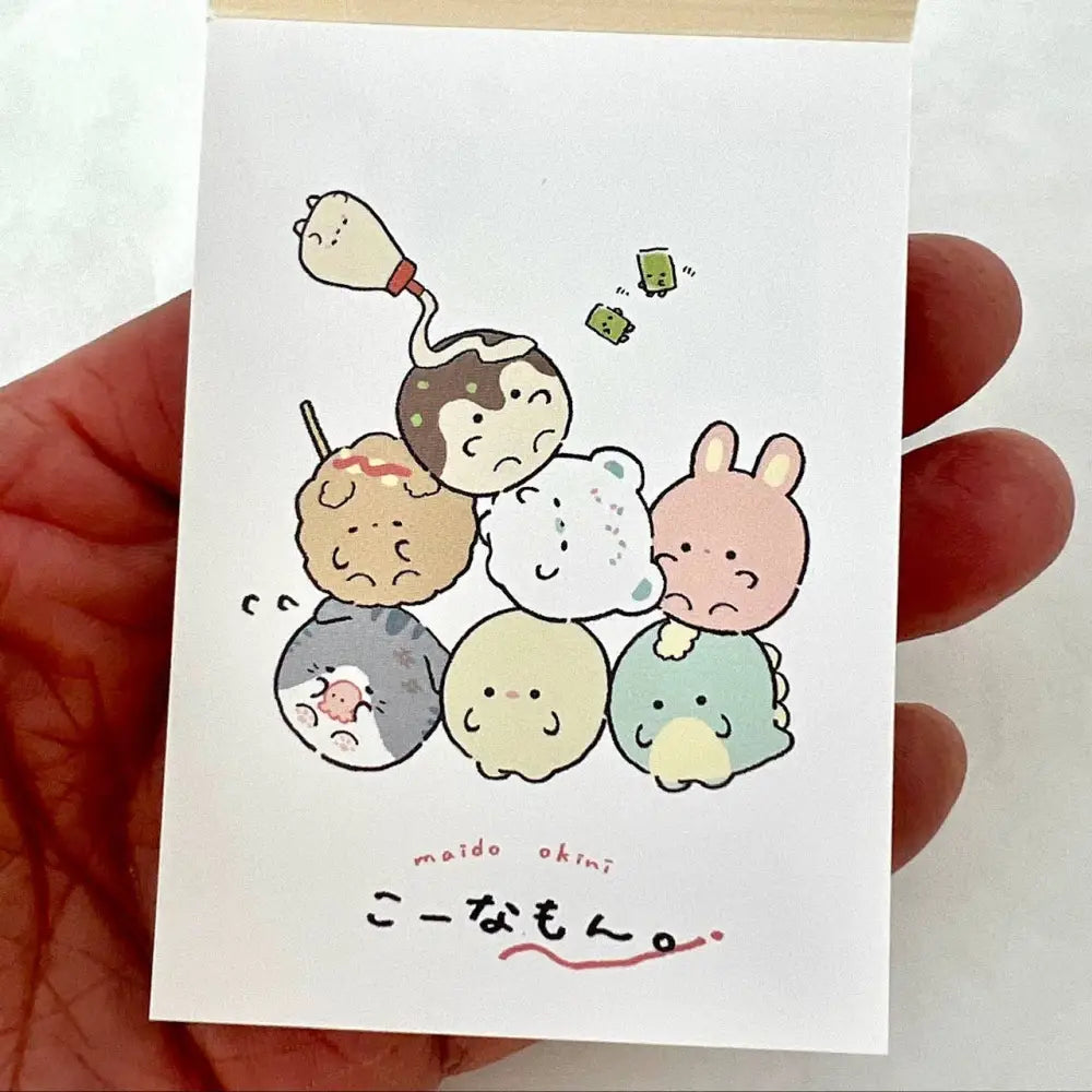 Round Animals Takoyaki Mini Notepad - Notebooks & notepads