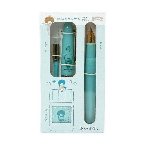 MDS Co.,Ltd. Blue SAILOR X Mizutama - Fountain Pen Set