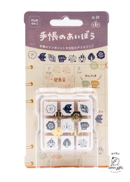 SANBY CO.,LTD. Stamps & Ink Pads Nordic Beverly Planner Companion Stamp Set