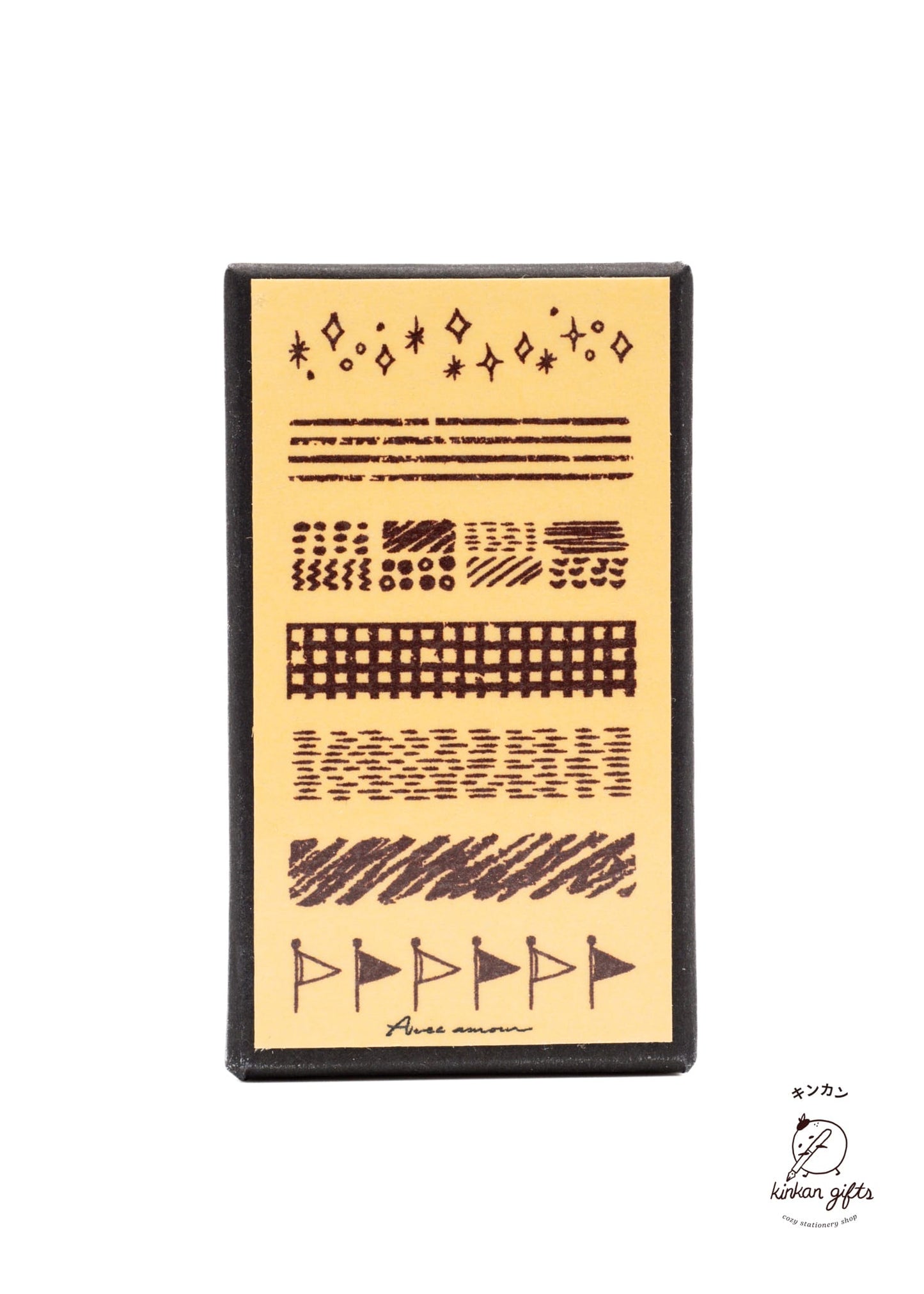 SANBY CO.,LTD. Stamps & Ink Pads Pattern SANBY x Avec Amour Mini Stamp Set - 7-pcs