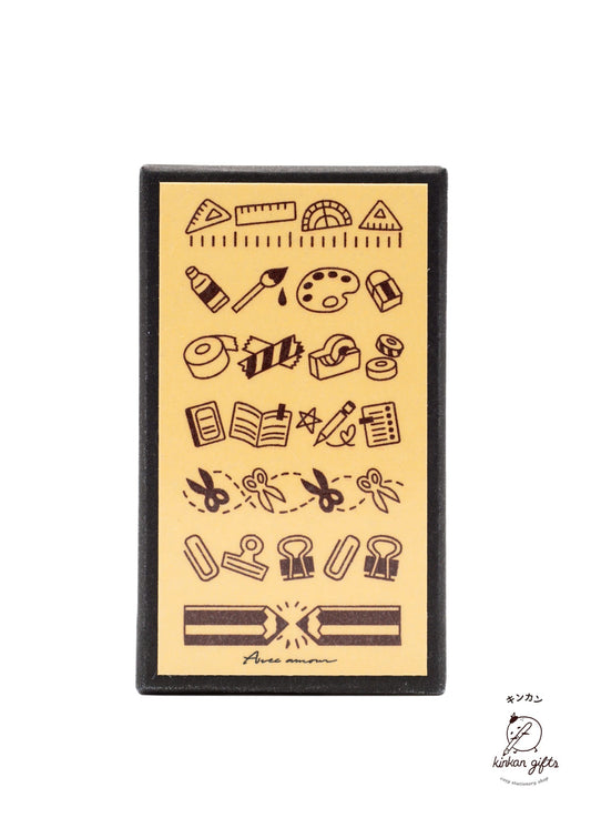 SANBY CO.,LTD. Stamps & Ink Pads Stationery SANBY x Avec Amour Mini Stamp Set - 7-pcs