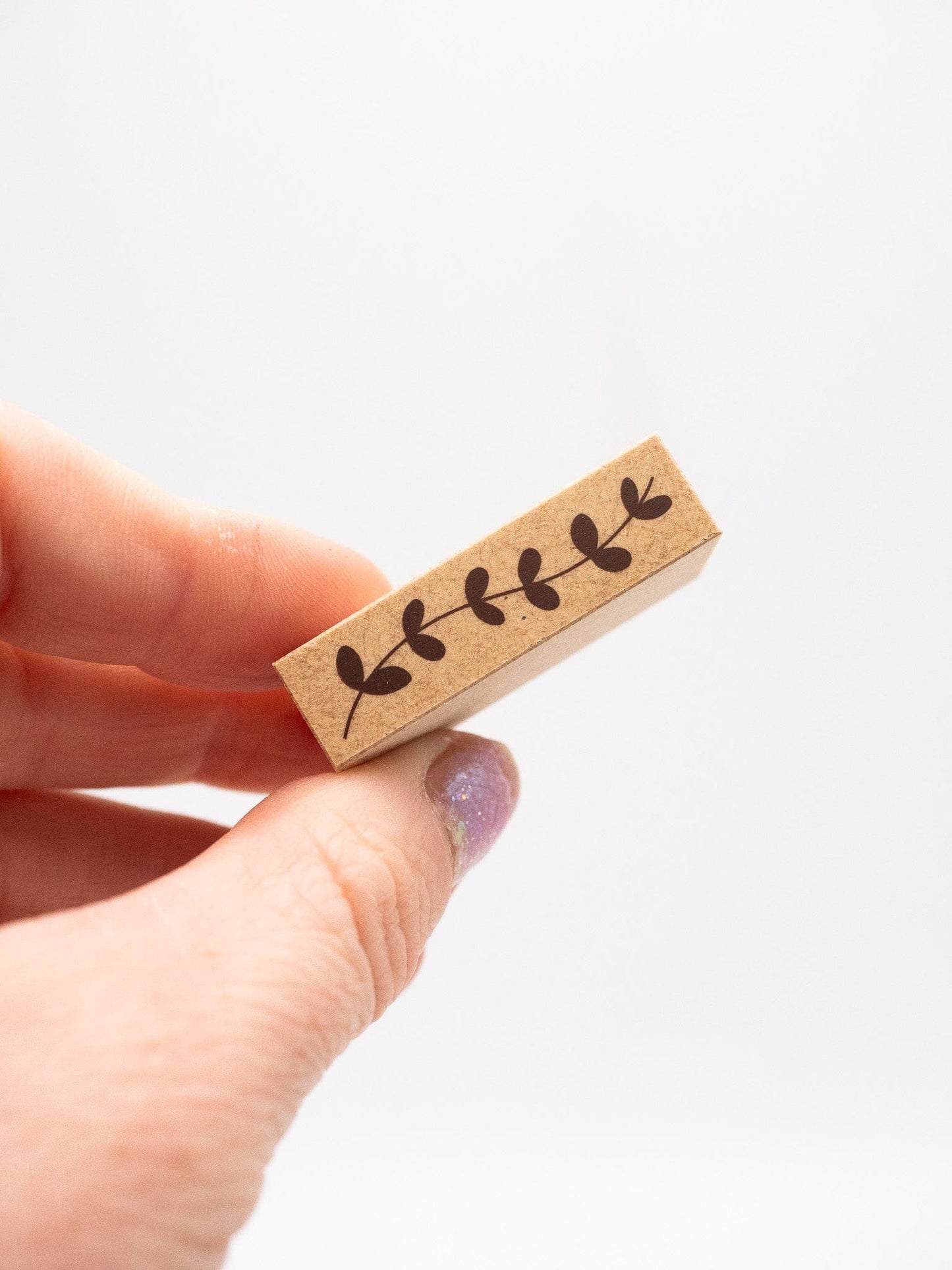 SANBY CO.,LTD. Stamps Wooden Border Stamps - Leaf Pattern - 7pcs