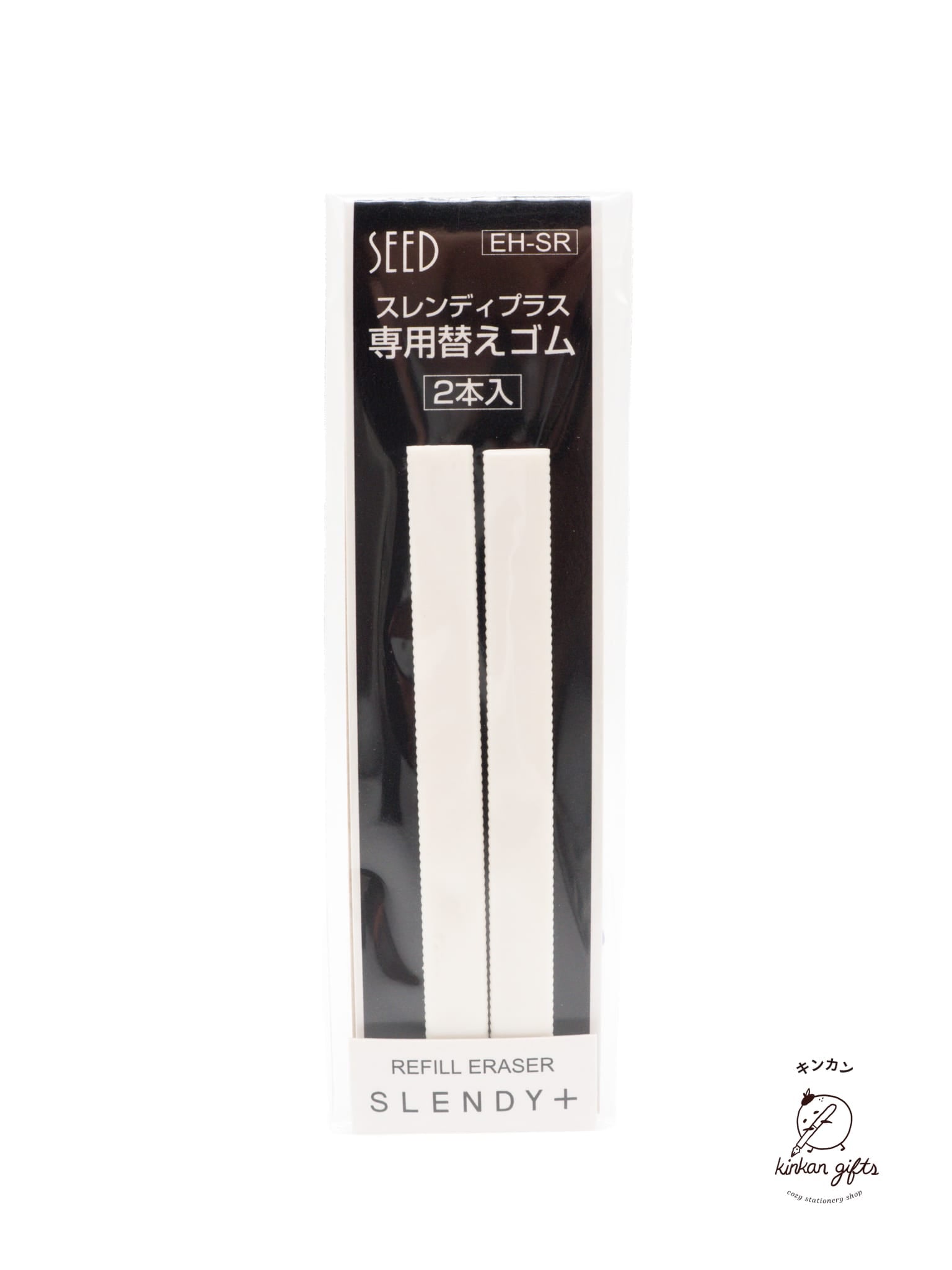 SEED CO., LTD. Erasers Rubber Refill SEED Slendy Plus 2 Slim Holder Eraser