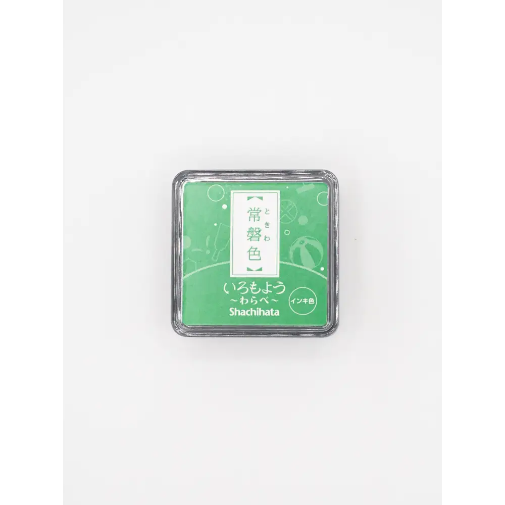 Shachihata Stamp Iromoyo Stamp Ink Warabe - Evergreen - Ink Pads