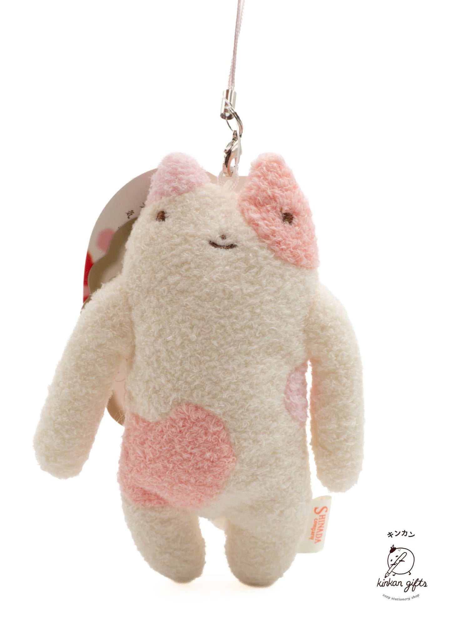 shinada co. Keychains cat (white/pink) Fumofumo-san Keychain Plushie