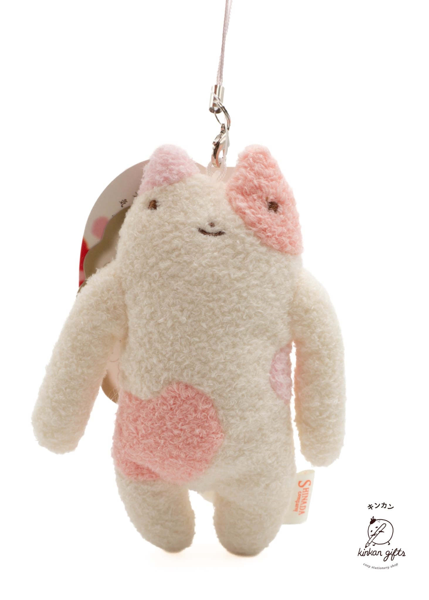 shinada co. Keychains cat (white/pink) Fumofumo-san Keychain Plushie