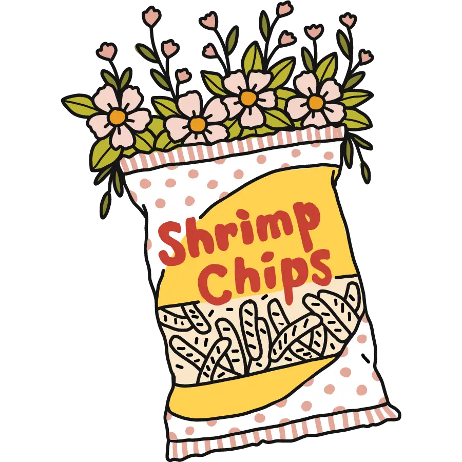 Shrimp Chips Sticker - decorative stickers