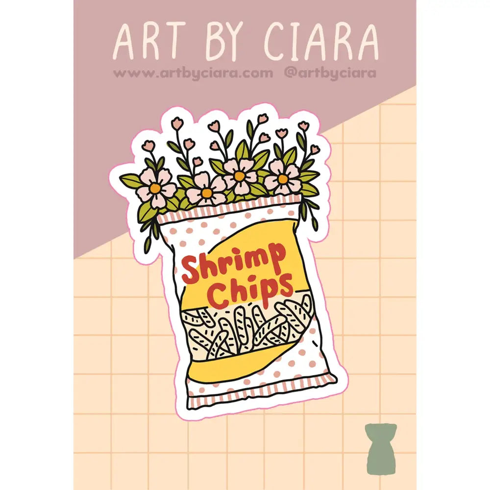 Shrimp Chips Sticker - decorative stickers