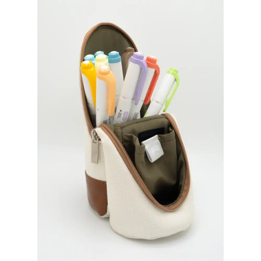 Sma-Sta Standing Pen Case - Canvas - Ivory - pen & pencil cases