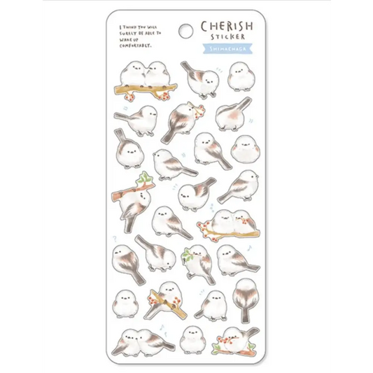 MIND WAVE Snow Bird Stickers - Shimaenaga