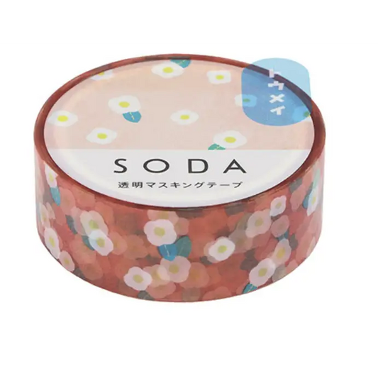 SODA transparent Masking Tape 15mm - uraraka - decorative tapes