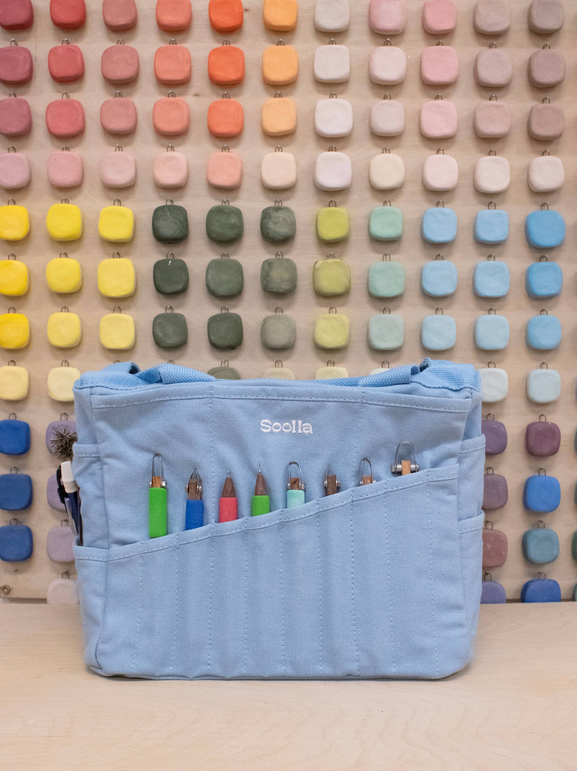 Soolla Soolla Studio Artist Bag, Blue Skies, Craft Tote Bag