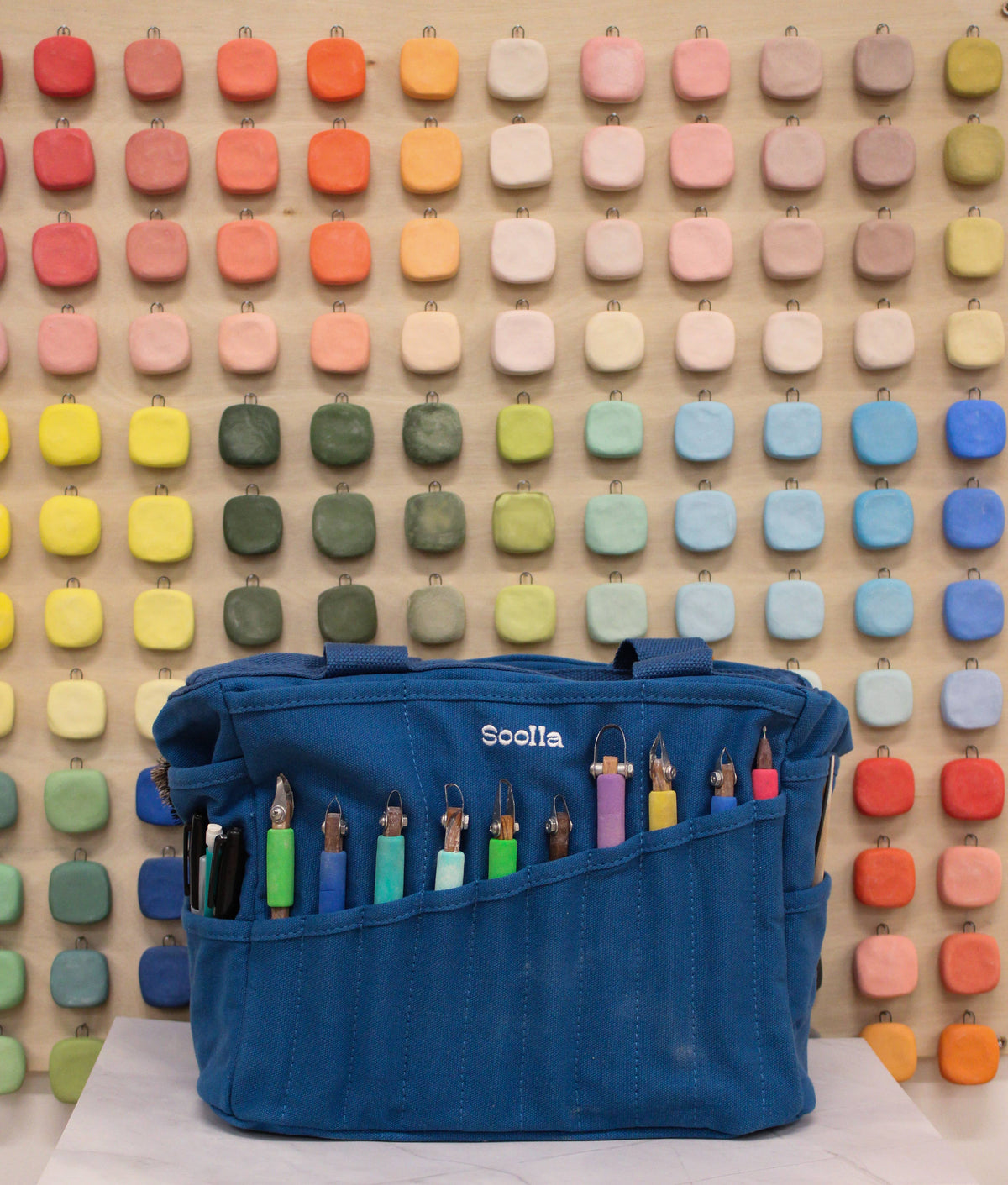 Soolla Soolla Studio Artist Bag, Blueberry Bliss, Pottery Tool Bag