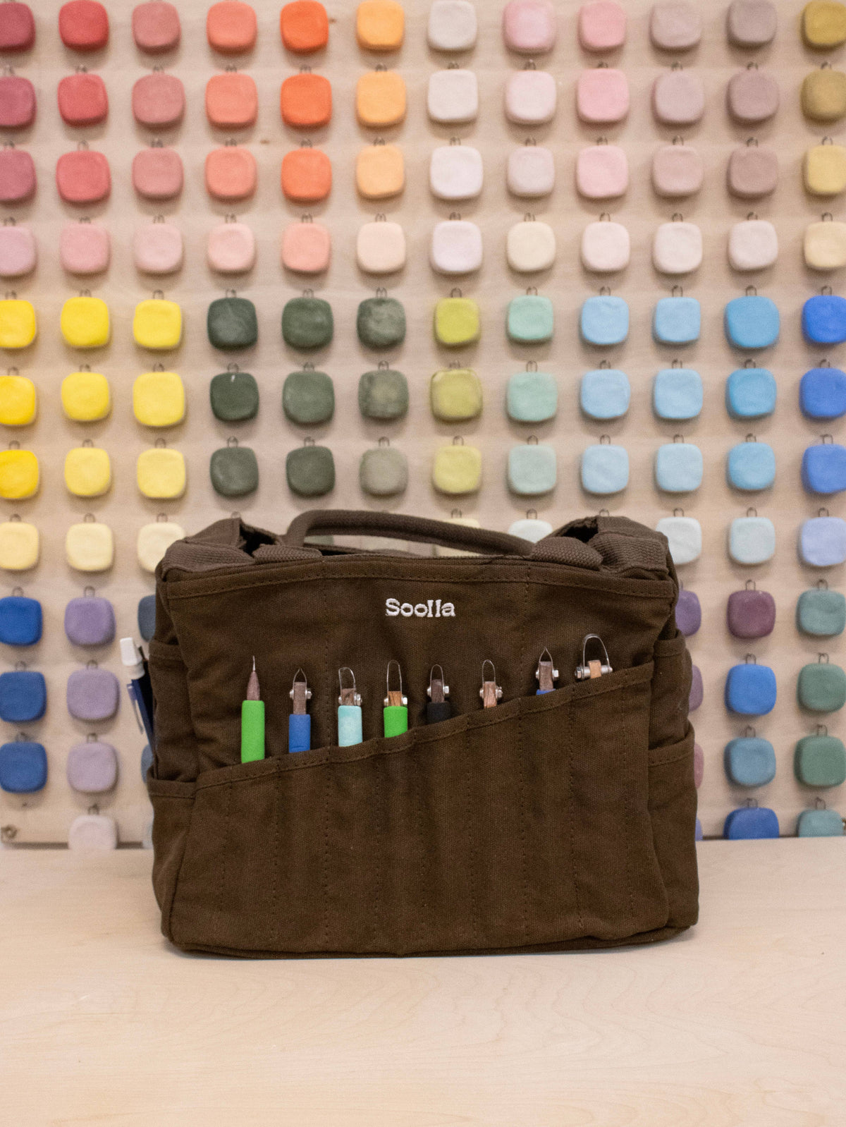 Soolla Soolla Studio Artist Bag, Coffee Bean, Craft Tote Bag