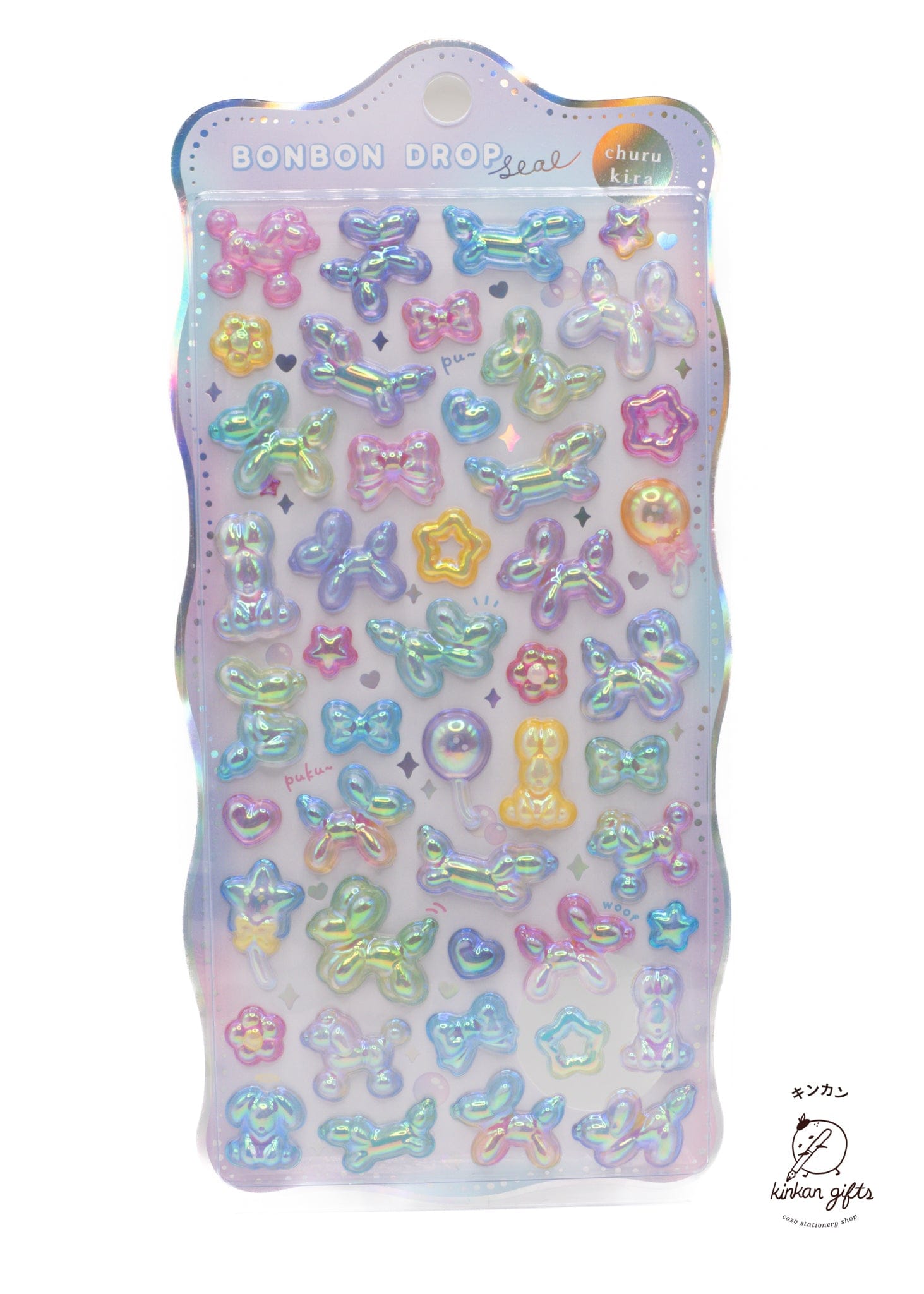 Spoon Inc. Decorative Stickers balloon dogs BonBon Drop Stickers - Aurora