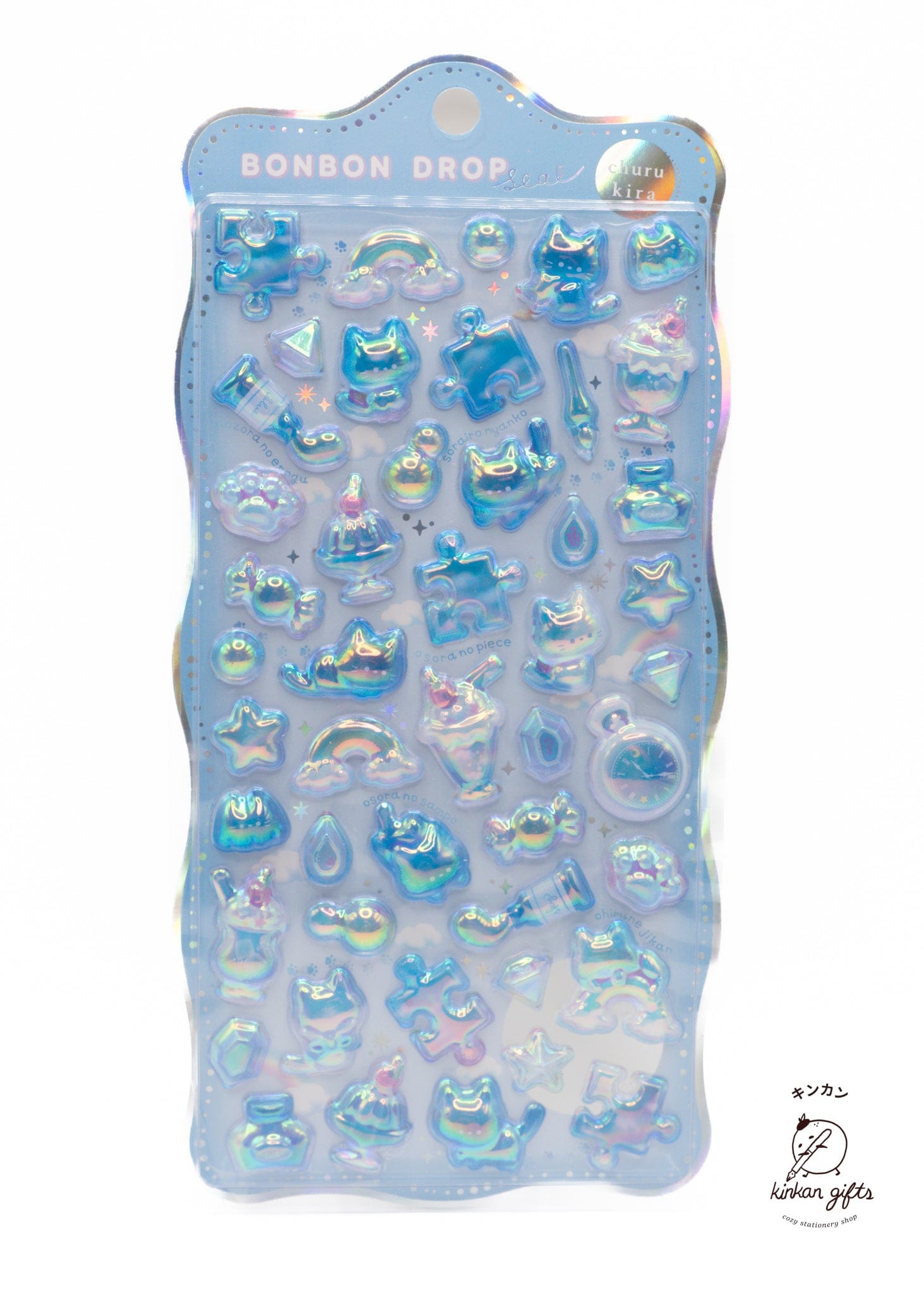 Spoon Inc. Decorative Stickers blue galactic cats BonBon Drop Stickers - Aurora