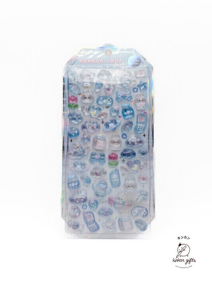 Spoon Inc. Decorative Stickers Frozen Bunny Blue Frozen BonBon Drop Stickers