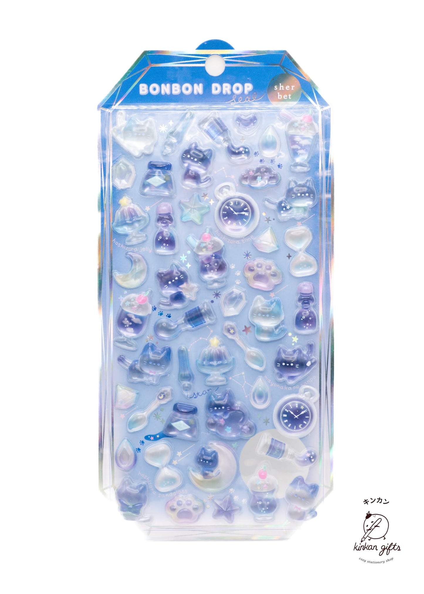 Spoon Inc. Decorative Stickers Midnight Cat Bon Bon Drop Sherbet