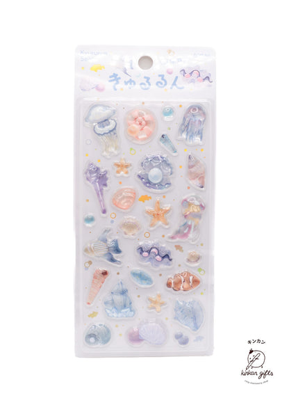 Spoon Inc. Decorative Stickers Ocean Life Cafe a la Mode - 3D Puffy Stickers