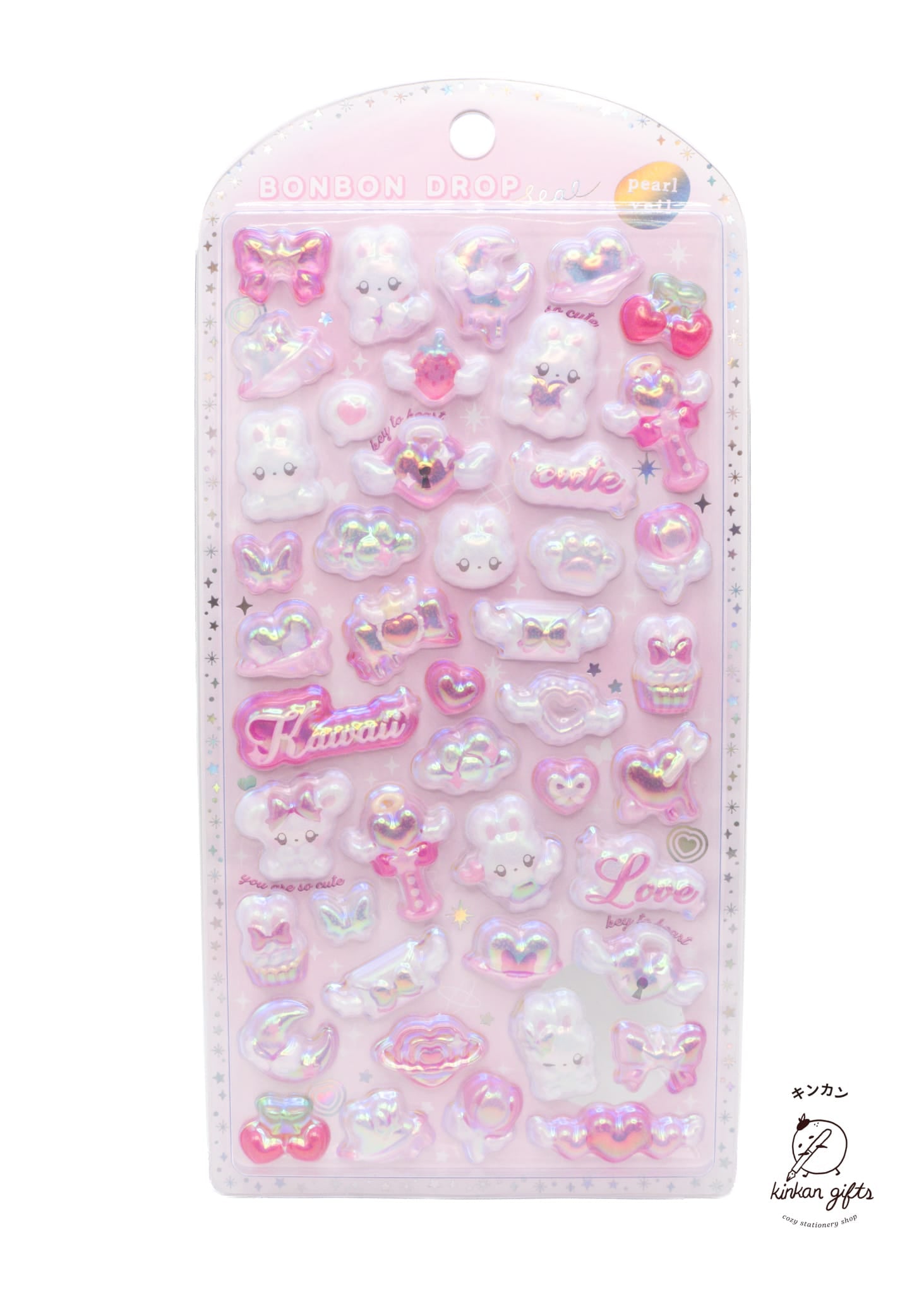 Spoon Inc. Decorative Stickers Pink Bon Bon Drop Stickers - Pearl Veil