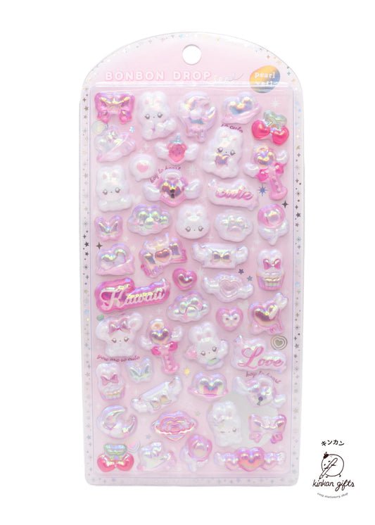 Spoon Inc. Decorative Stickers Pink Bon Bon Drop Stickers - Pearl Veil