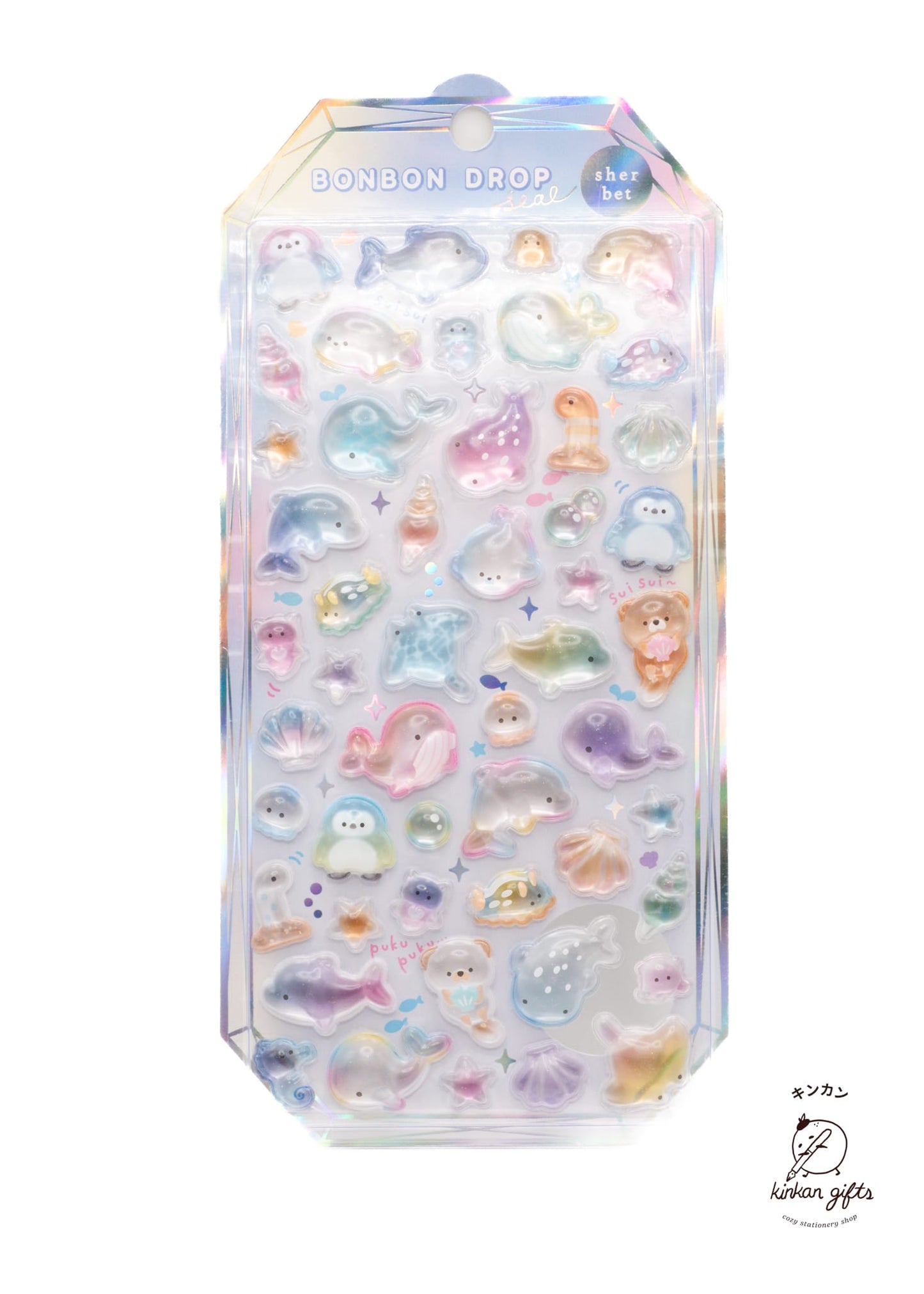 Spoon Inc. Decorative Stickers Sea Animals Bon Bon Drop Sherbet