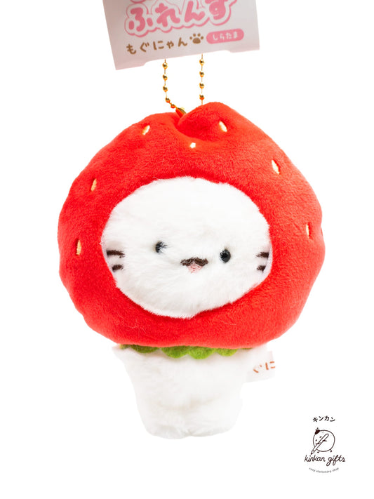 Spoon Inc. Keychains Shiratama - Strawberry Mogunyan - Keychain Plush