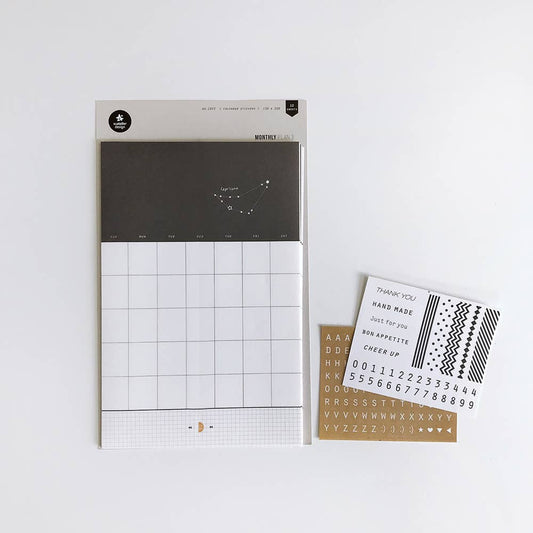 Suatelier design Big Size Monthly Plan Calender Sticker (12 Sheets/pcs)