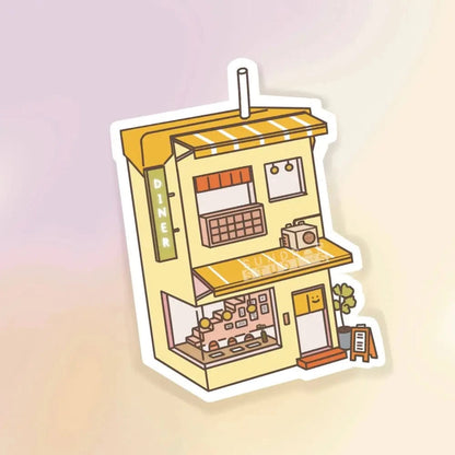 Sundrop Studios Decorative Stickers Beverage Places- Diner