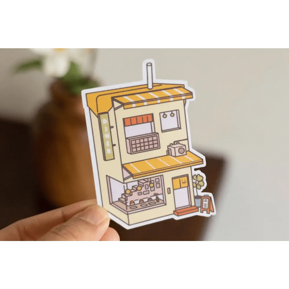 Sundrop Studios Decorative Stickers Beverage Places- Diner