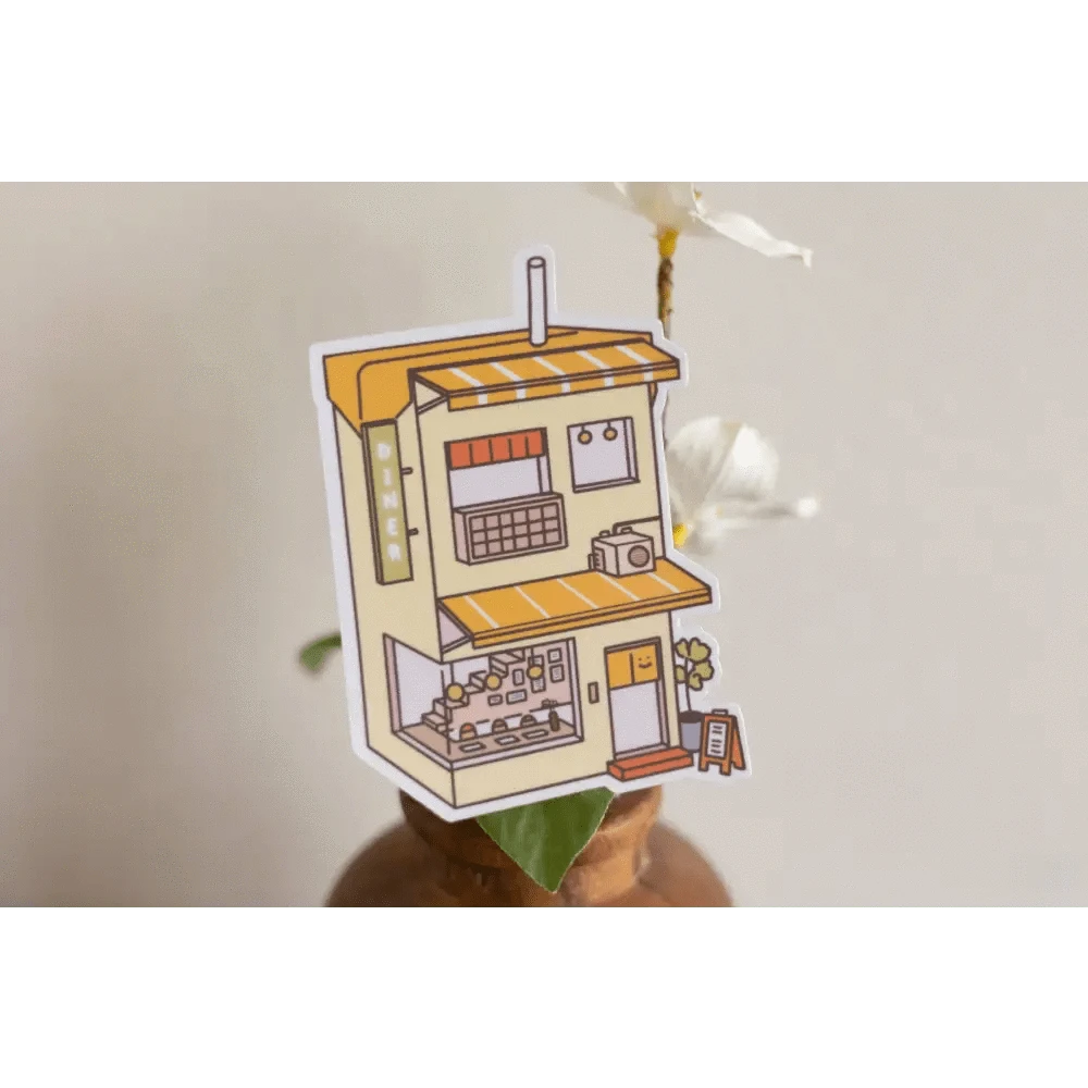 Sundrop Studios Decorative Stickers Beverage Places- Diner