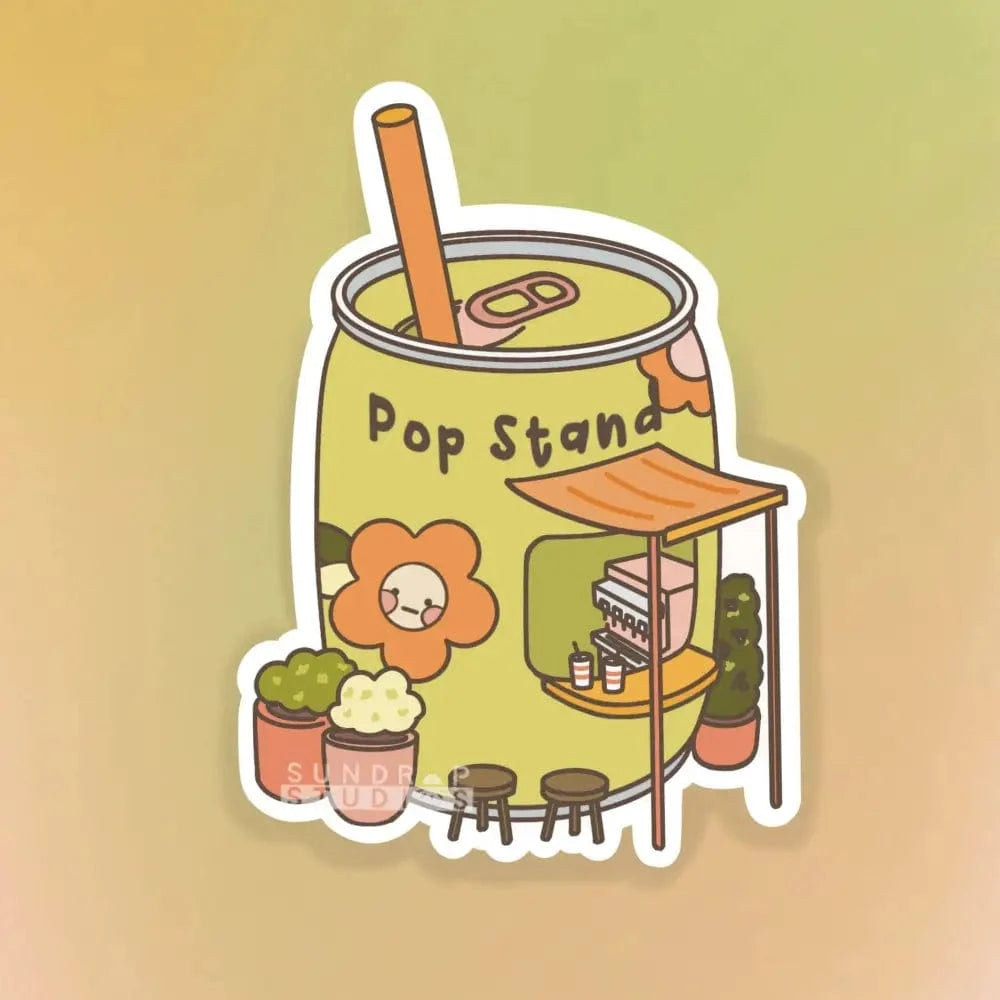 Sundrop Studios Decorative Stickers Beverage Places- Pop Stand