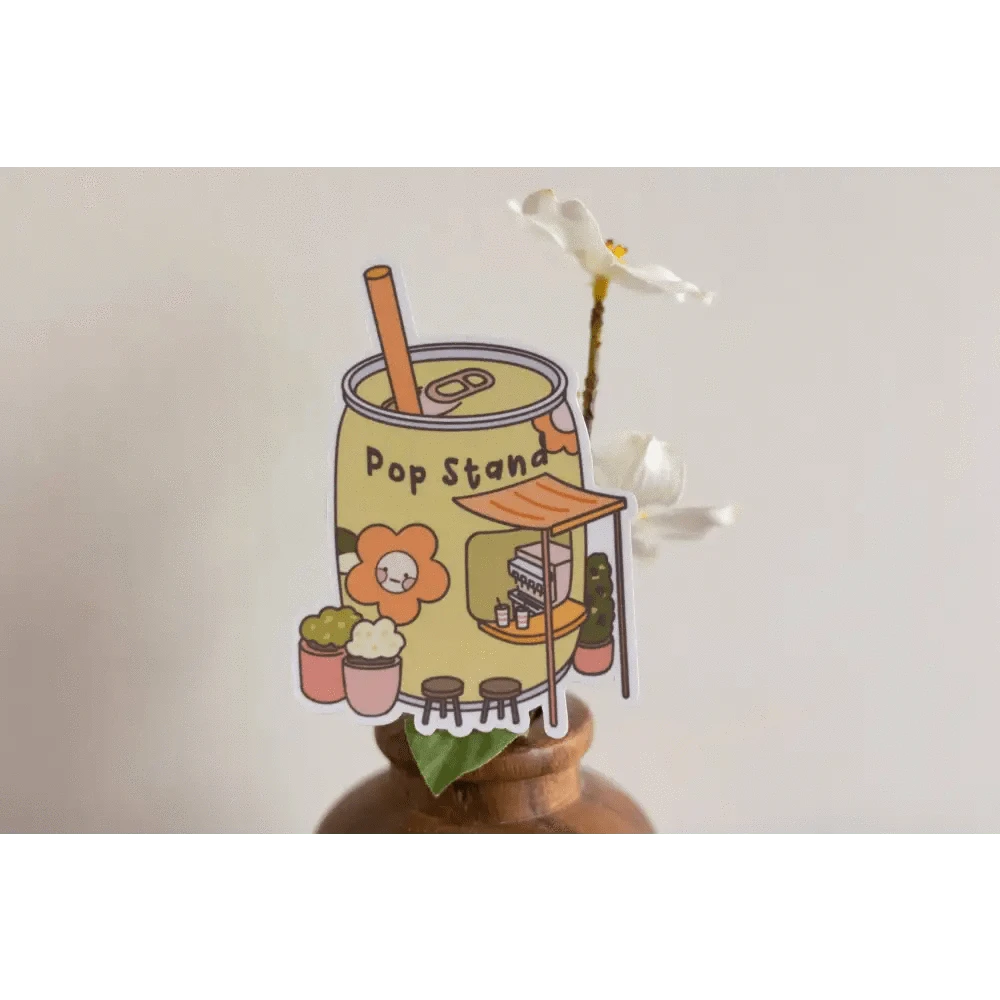 Sundrop Studios Decorative Stickers Beverage Places- Pop Stand