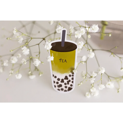 Sundrop Studios Decorative Stickers Boba Sticker- Matcha Latte Boba
