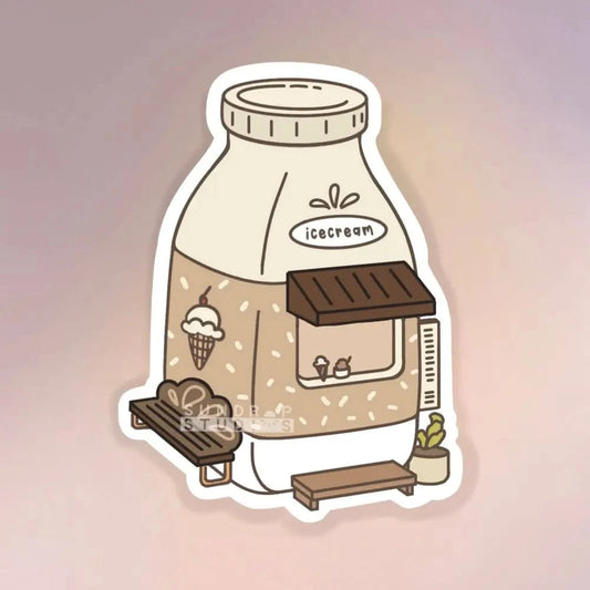 Sundrop Studios Vinyl Stickers Beverage Places- Ice Cream Stand