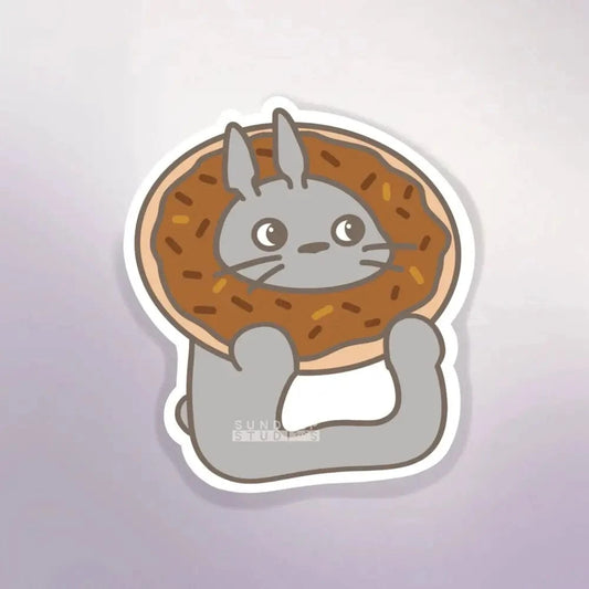 Sundrop Studios Vinyl Stickers Sweet Totoro Sticker- Donut Tube