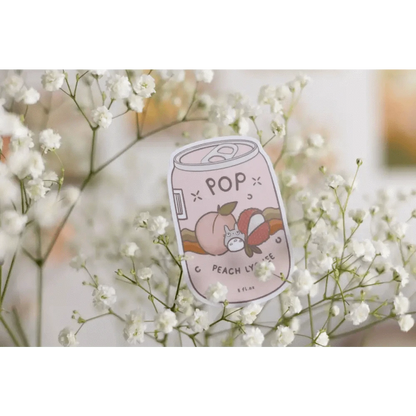 Sundrop Studios Vinyl Stickers Totoro Soda Pop- Peach Lychee Sticker