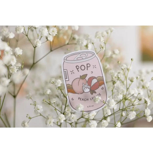 Sundrop Studios Vinyl Stickers Totoro Soda Pop- Peach Lychee Sticker