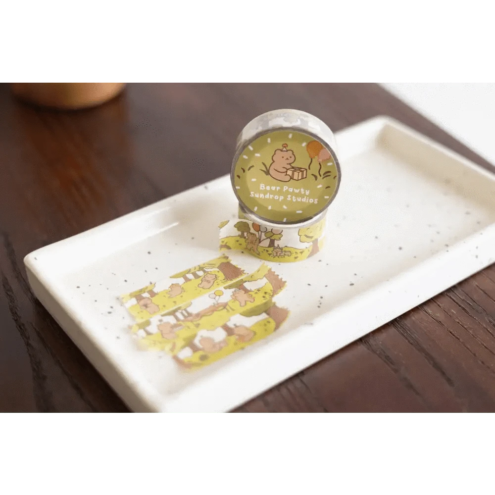 Sundrop Studios Washi Tape Bear Pawty Washi Tape