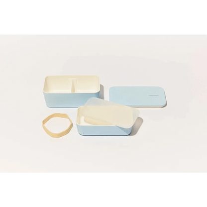 TAKENAKA Bento Box Bentos & Totes TAKENAKA BENTO Flat Dual Box: White Eggshell