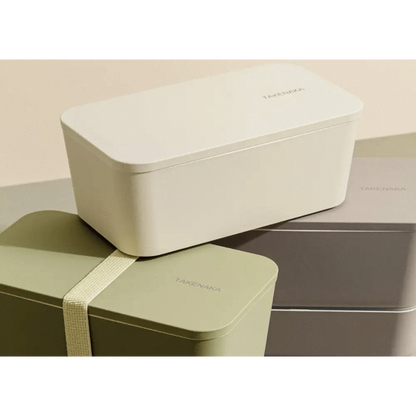 TAKENAKA Bento Box Bentos & Totes TAKENAKA BENTO Flat Dual Box: White Eggshell