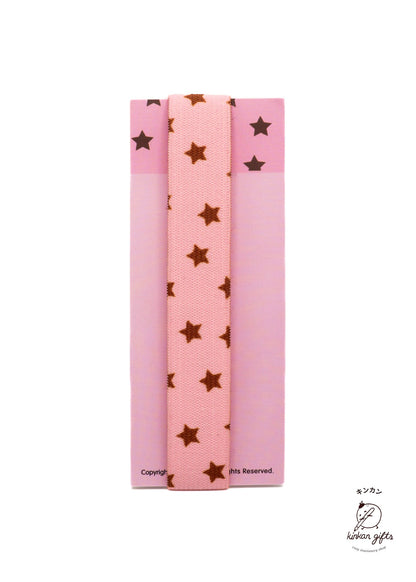 Temu Journal Accessories Brown Stars - Pink Waka Waka - Elastic Page Band