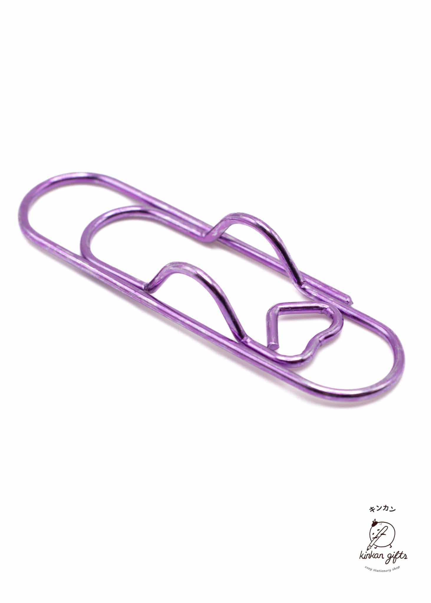 Temu Pen Clips Purple Metal Heart Pen Holder Clip