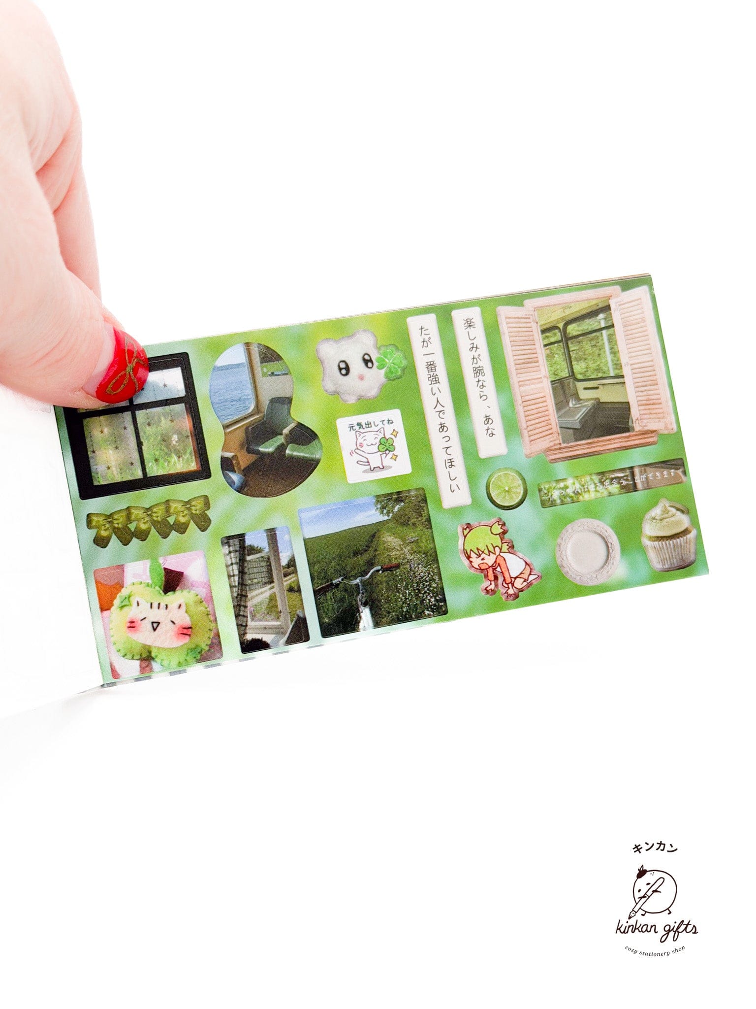 Temu Sticker Books Vintage Japanese Style Nostalgic Sparkle Sticker Book - Northern Sea Dream